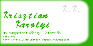 krisztian karolyi business card