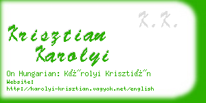 krisztian karolyi business card